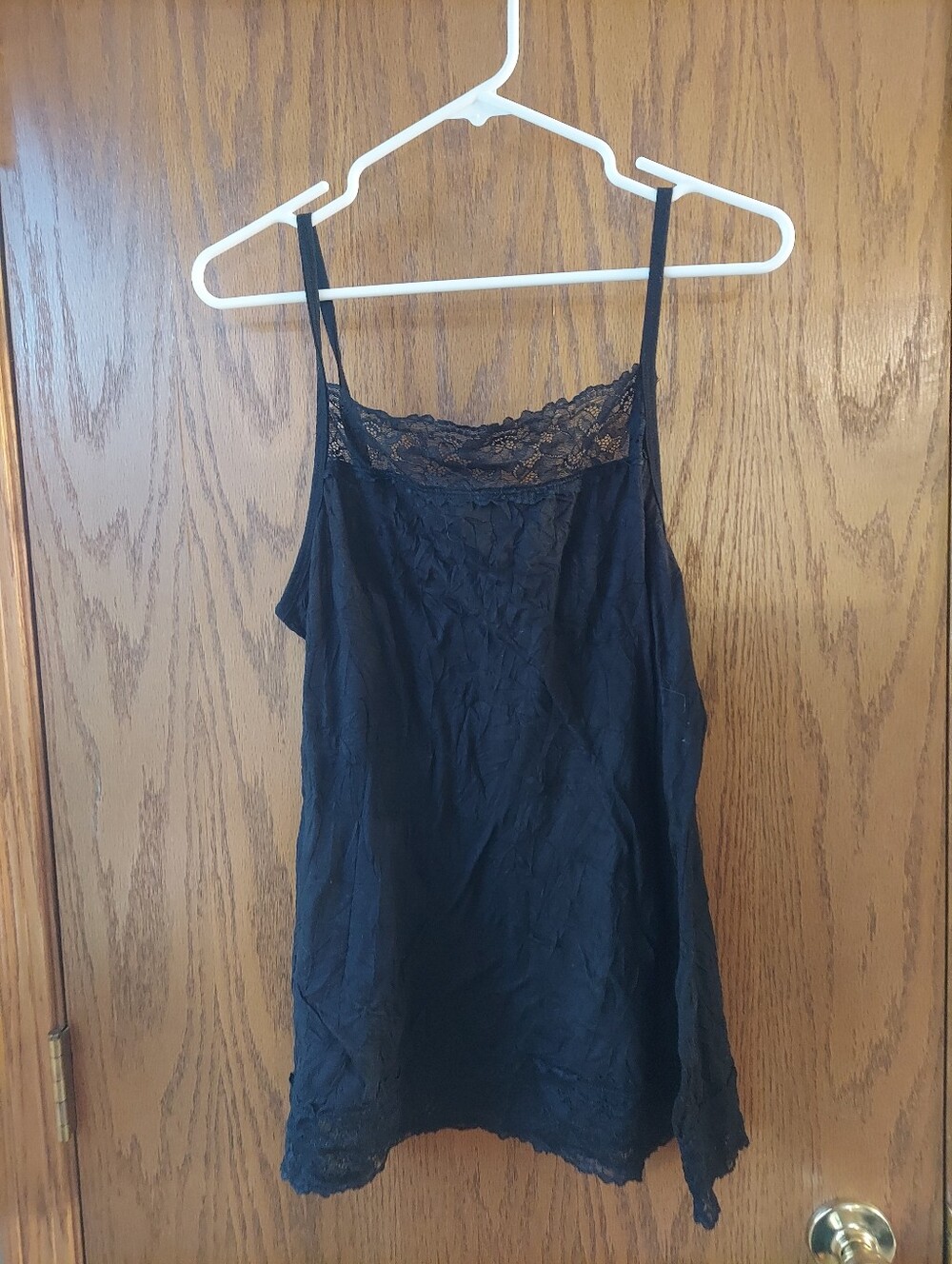 Maurices Black Lace Trim Cami Top Size 1